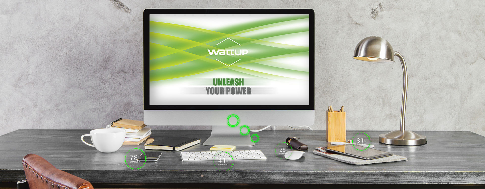 Consumer electronics being wirelessly charged.