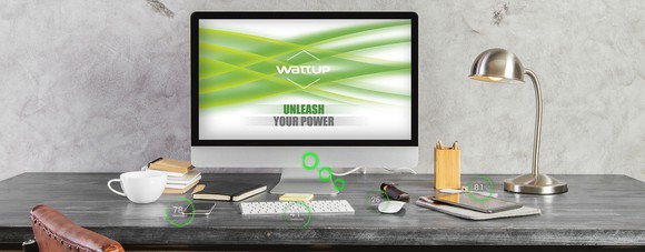 Consumer electronics being wirelessly charged.