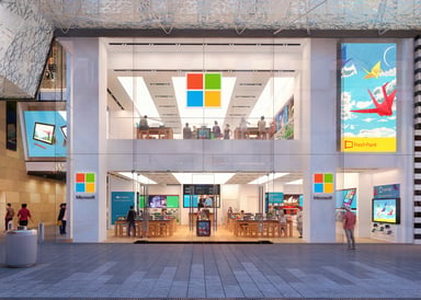 Microsoft-at-Westfield-Sydney-on-Pitt-Street-Mall