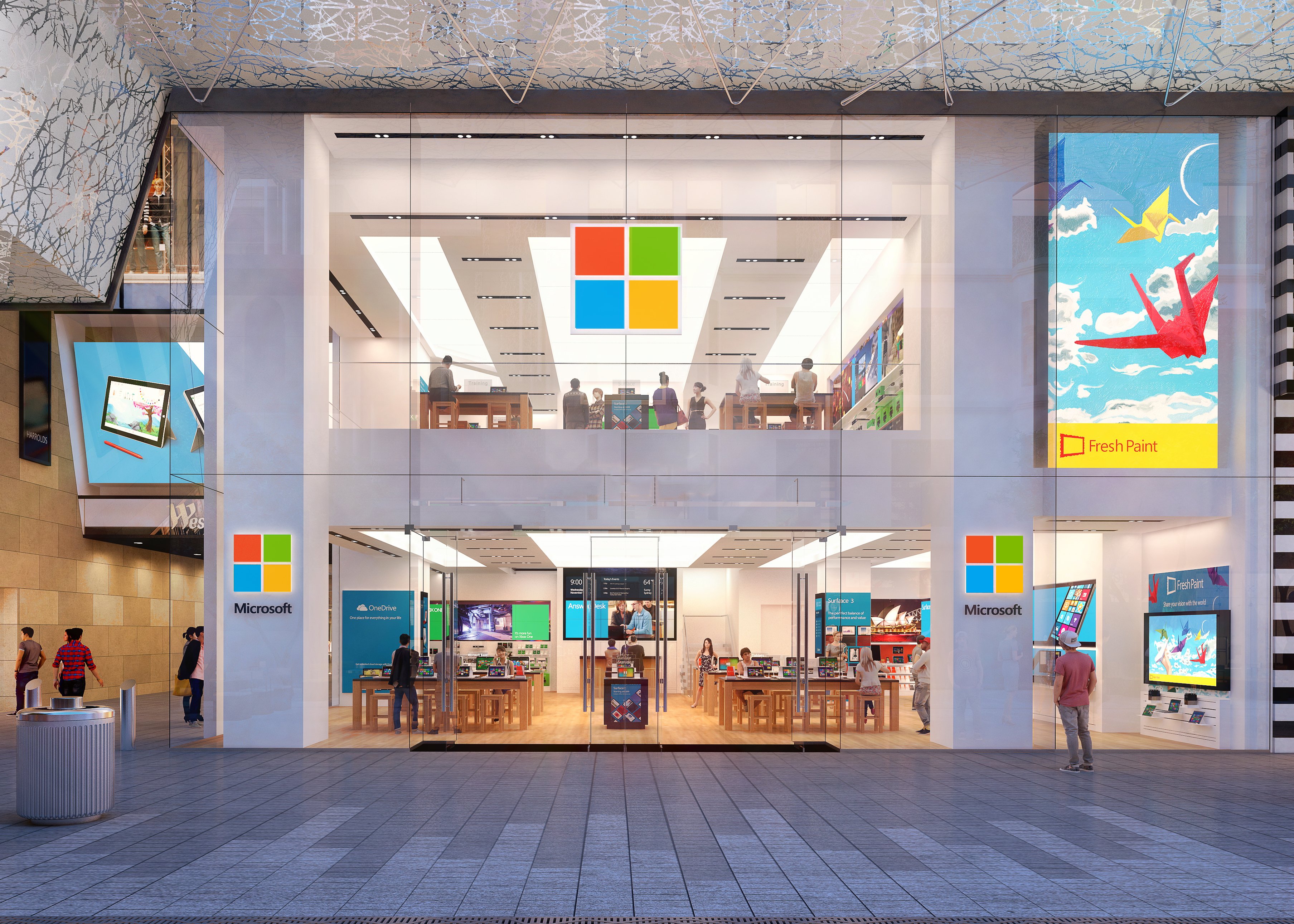 A Microsoft retail store.