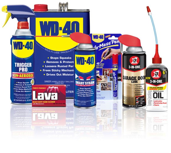 WD-40's suite of products on display.
