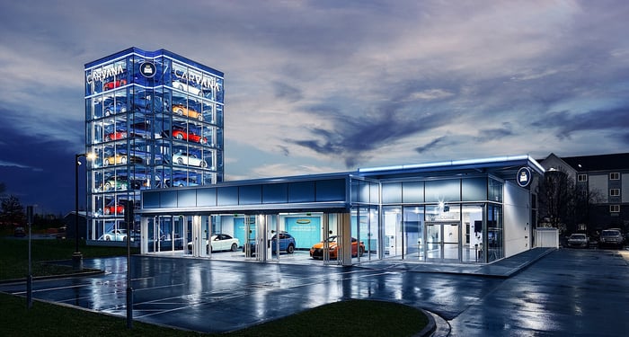 Carvana's seven-story car-vending machine in Indianapolis.