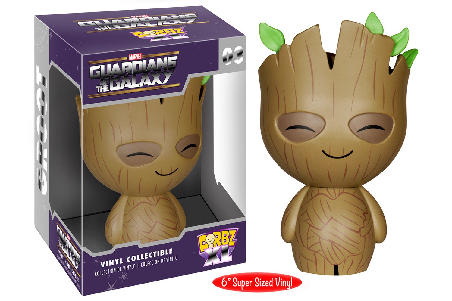 A Groot Funko vinyl figurine.