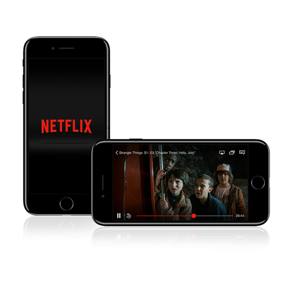 The Netflix app displayed on an iPhone.
