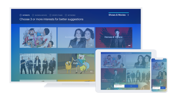 The Hulu app displayed on a TV, tablet, and smartphone.