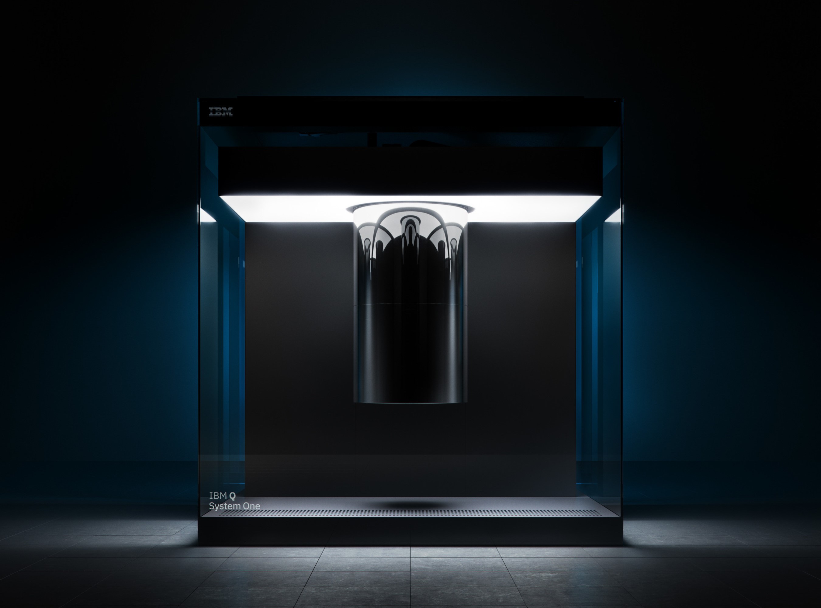The IBM Q System One quantum computing system.