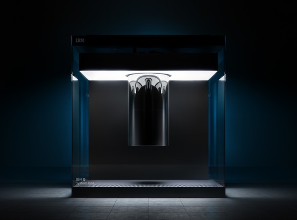 The IBM Q System One quantum computing system.