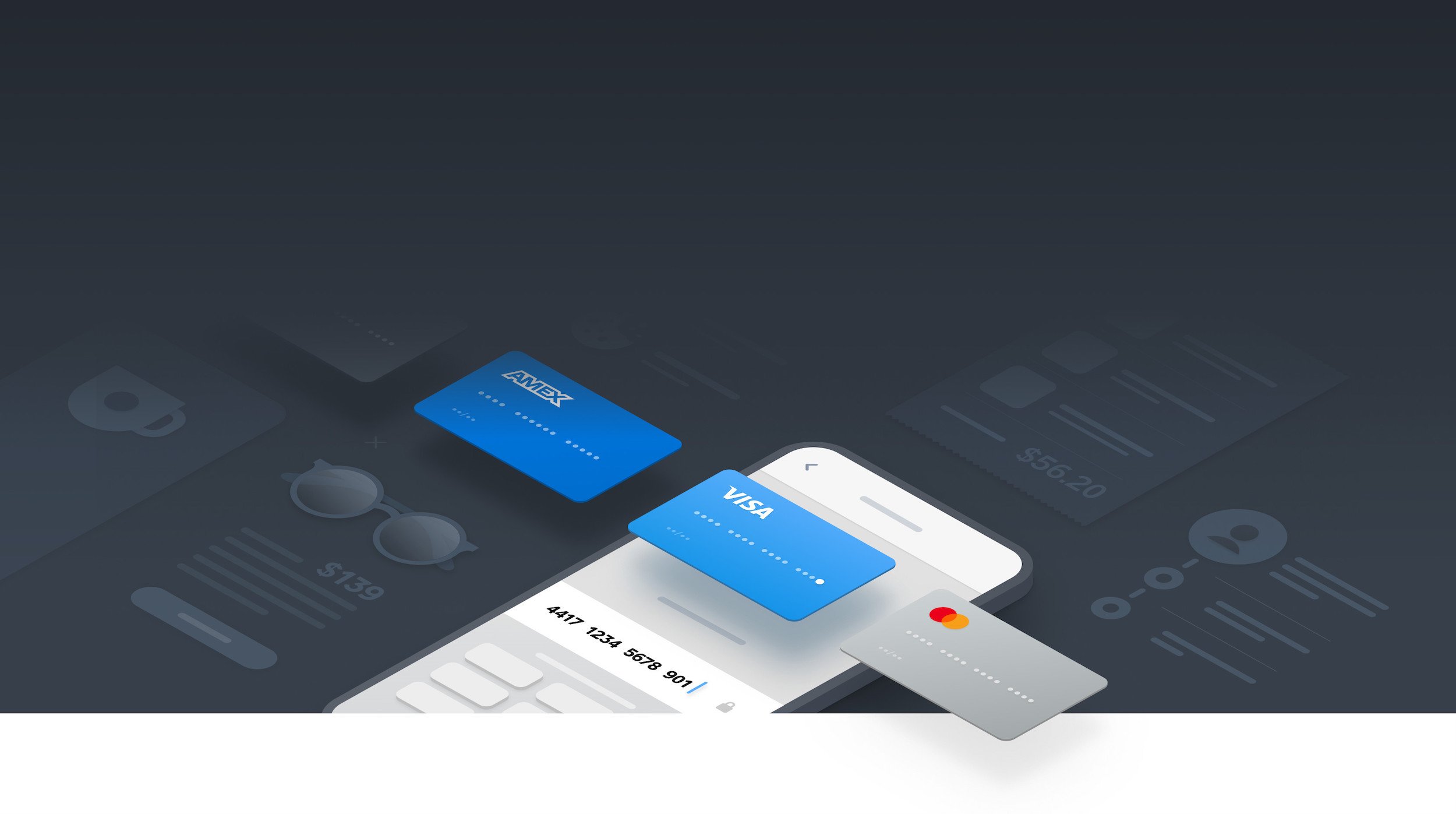 A sketch of Square's in-app payment processing feature