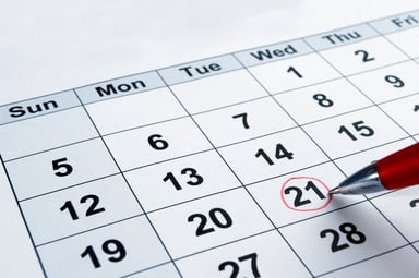 calendar with date circled