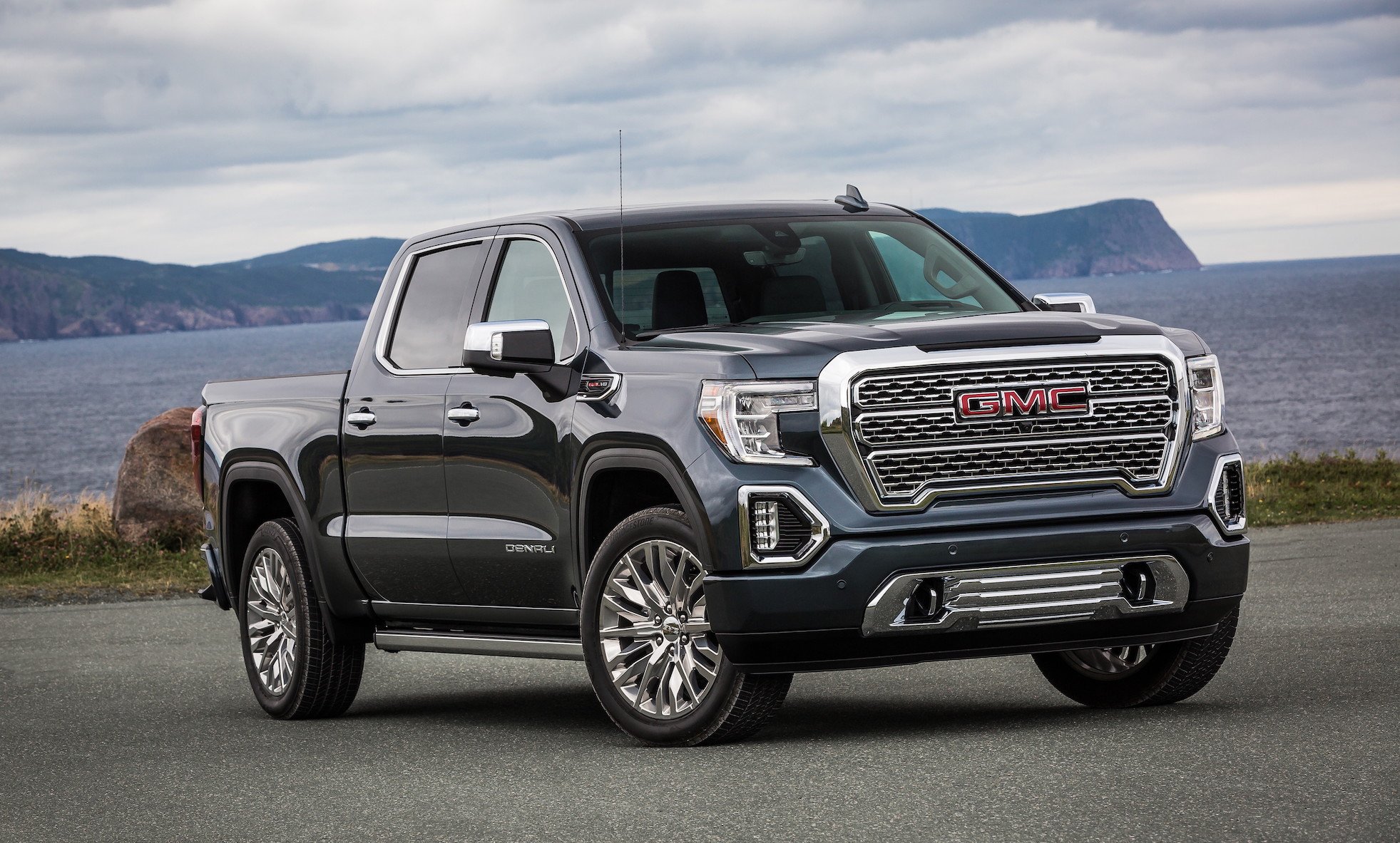 A 2019 GMC Sierra Denali, an upscale full-size pickup truck.