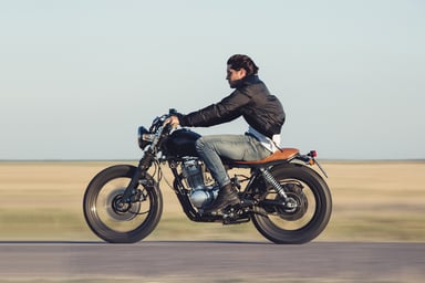 Man Riding Motorcycle