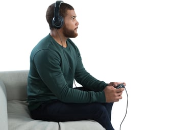 Gamer with headset