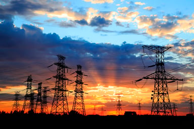 Power Lines at Dusk