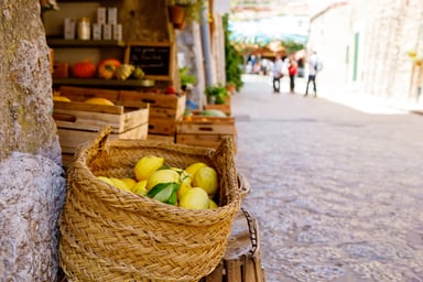 Ripe Lemons for Sale in Italian Village
