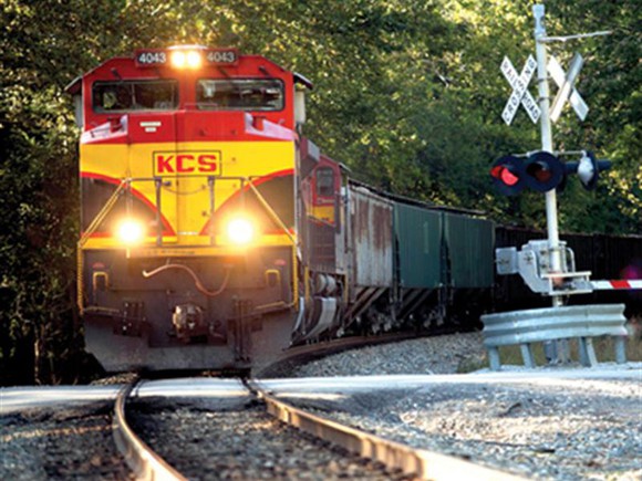 A Kansas City Southern Railway locomotive.
