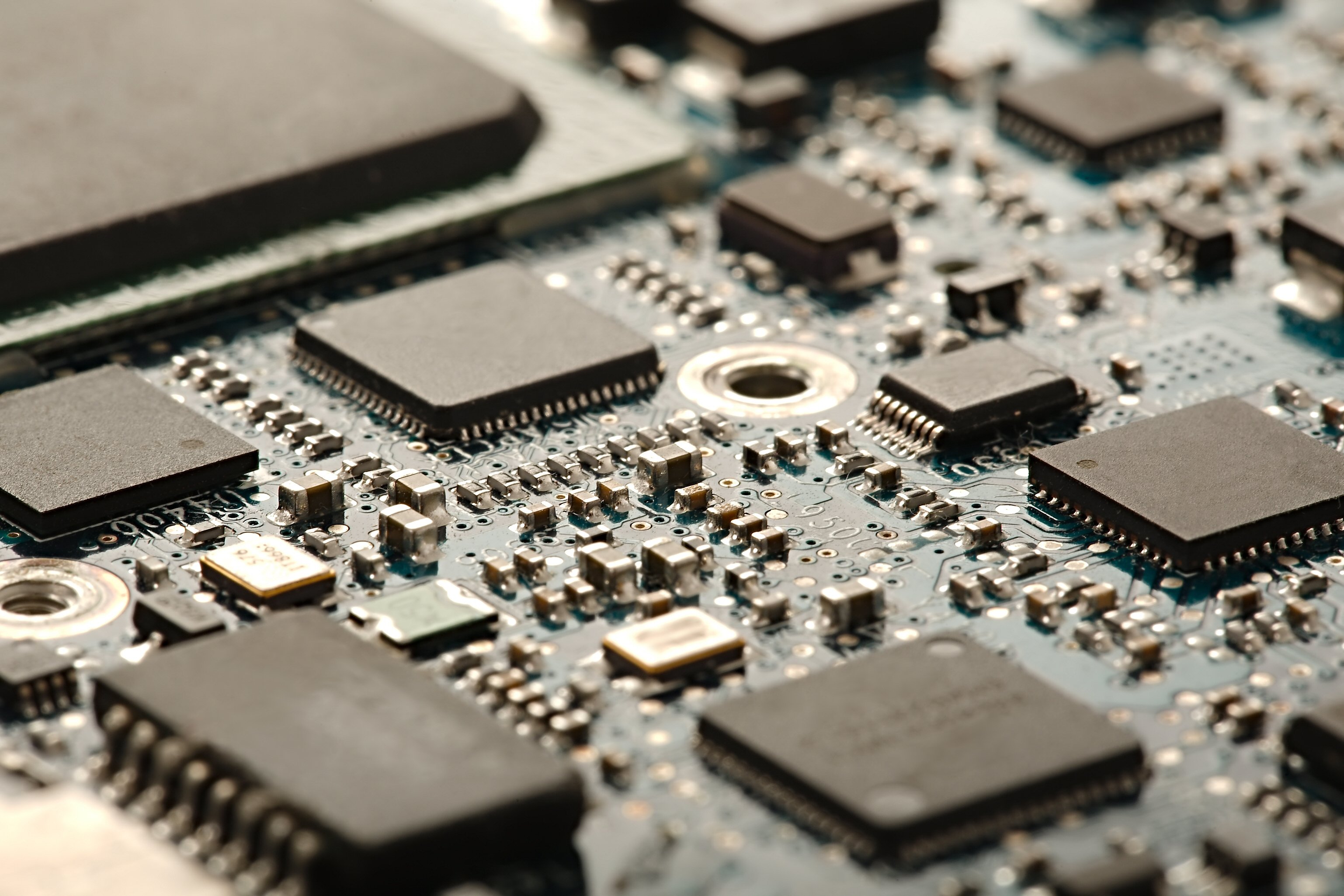 A computer circuit board.