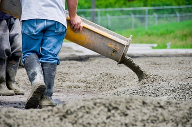 Pouring A Slab of cement.