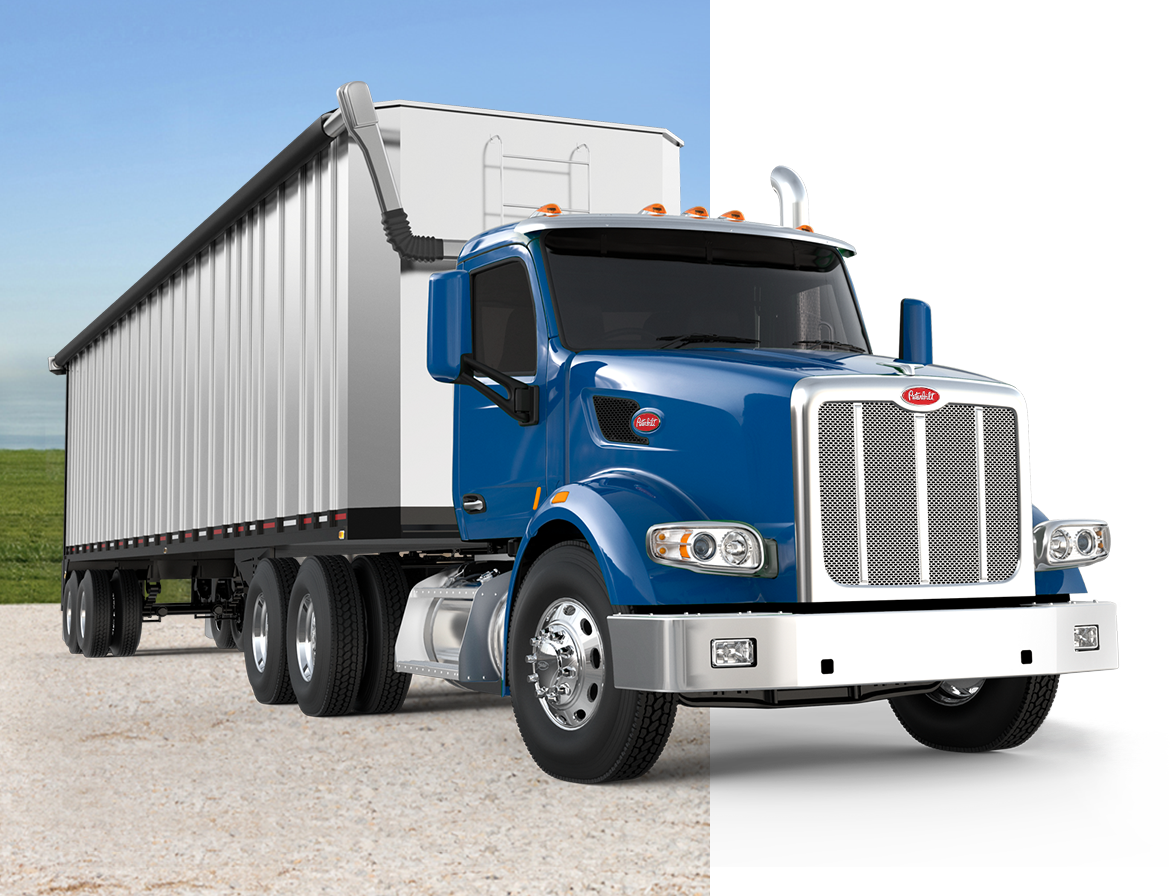 Industrial truck with Peterbuilt cab.