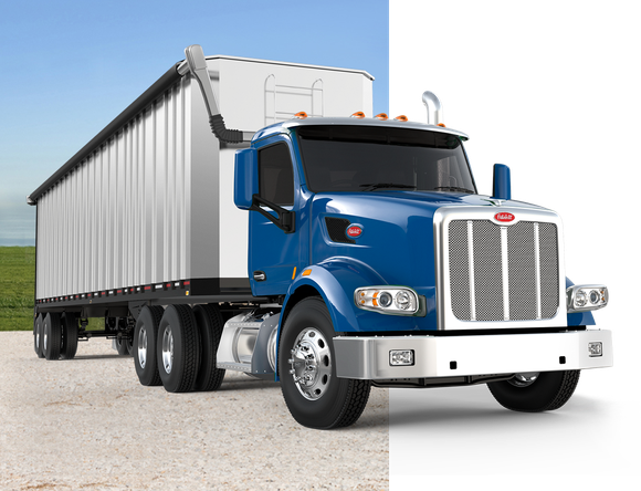 Industrial truck with Peterbuilt cab.