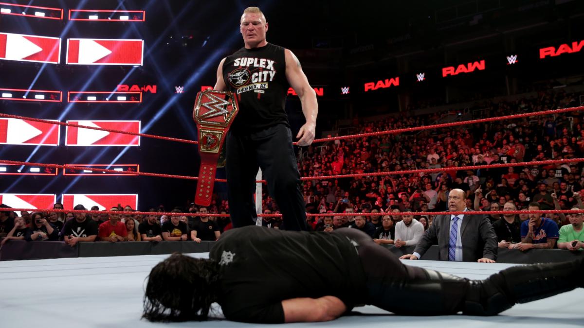 Brock Lesnar vs. Seth Rollins on WWE Raw