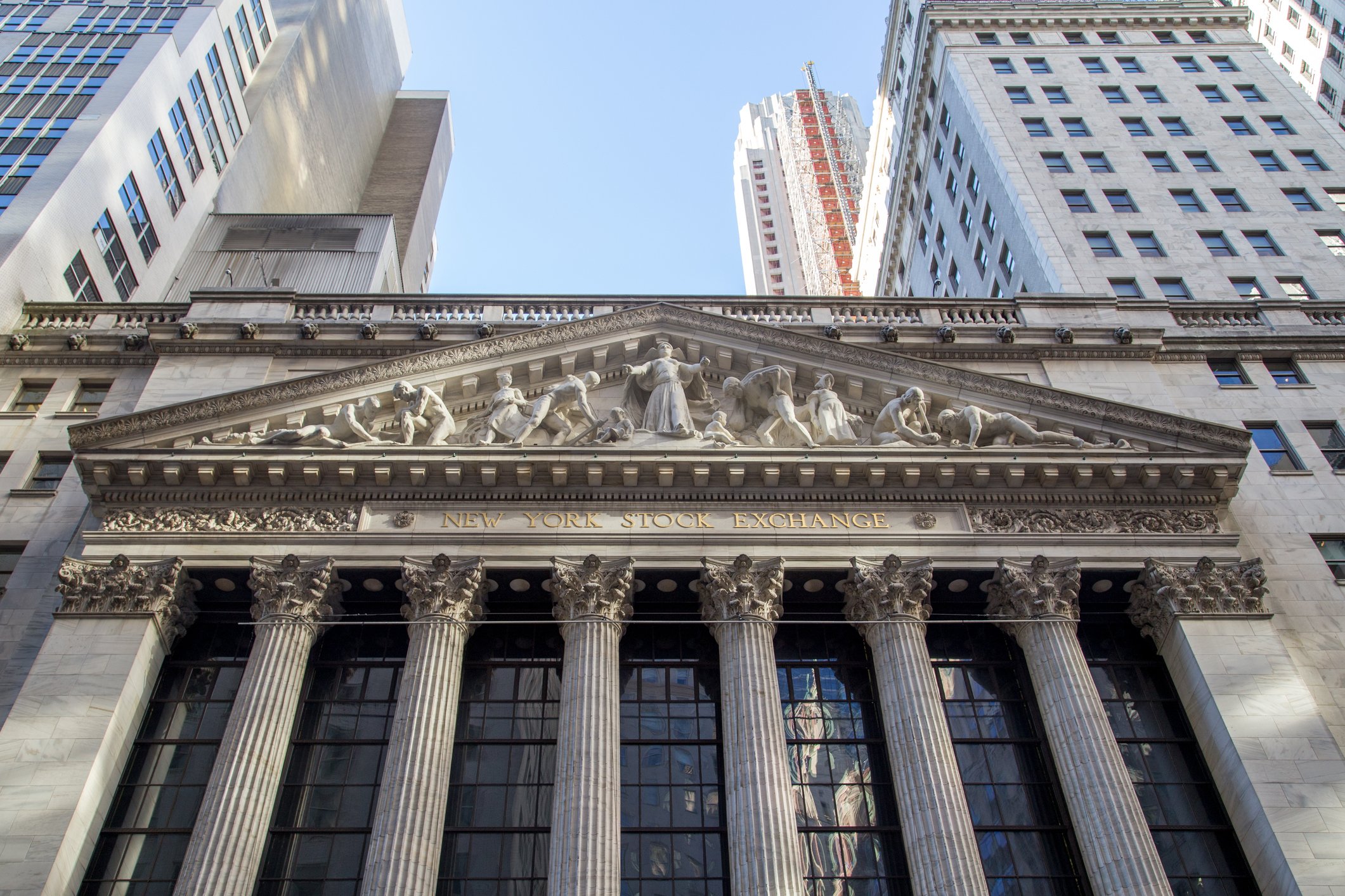 New York Stock Exchange building facade.