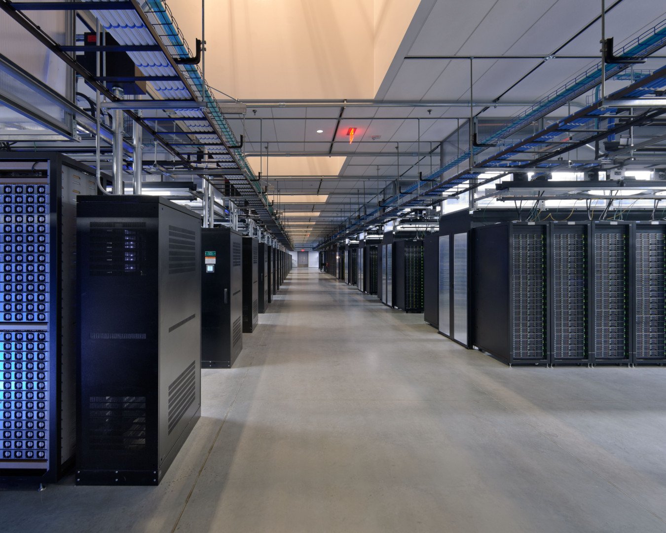 Servers at a Facebook data center.