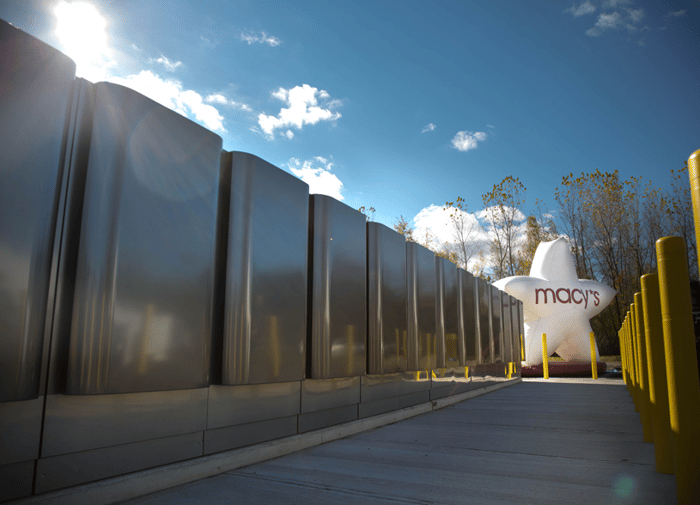 Bloom Energy installation at a Macy's store. 