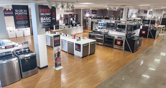 An appliance showroom at J.C. Penney