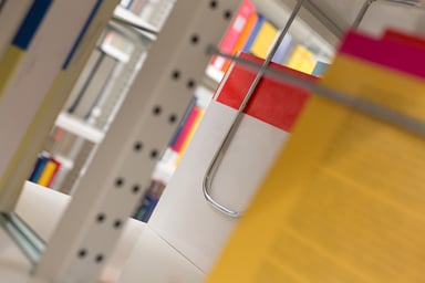 Close Up of a Book in a Library