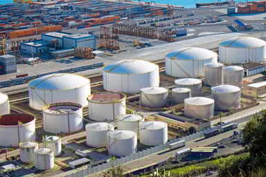gas storage tanks
