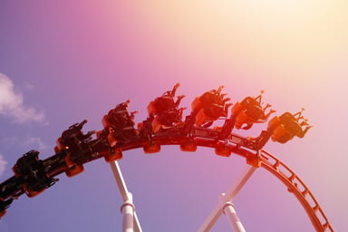 Riders on Roller Coaster
