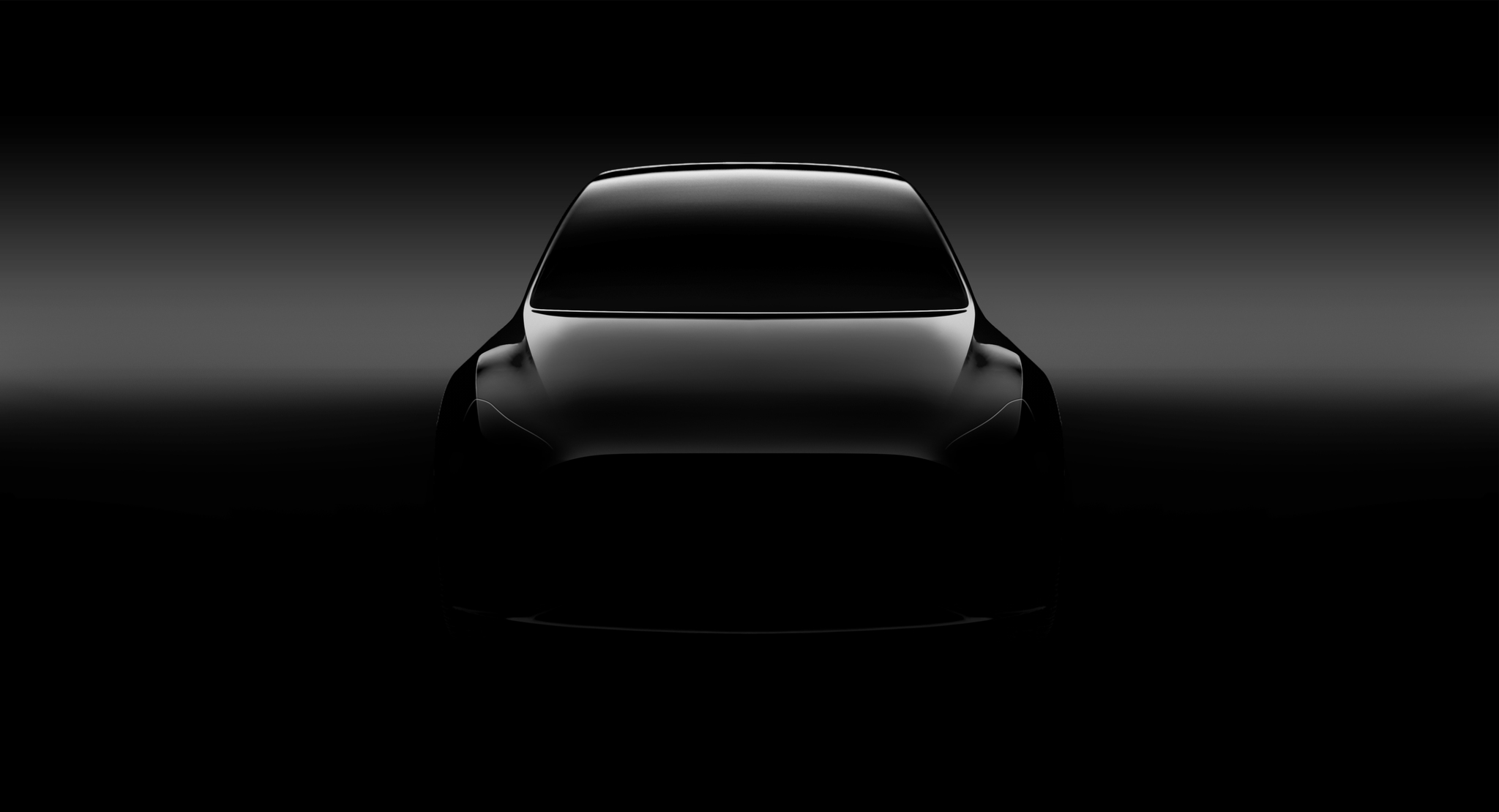 A teaser photo of Tesla's Model Y