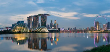 Singapore Skyline With Marina Bay Sands