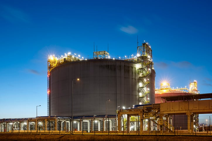 A gas storage tank.