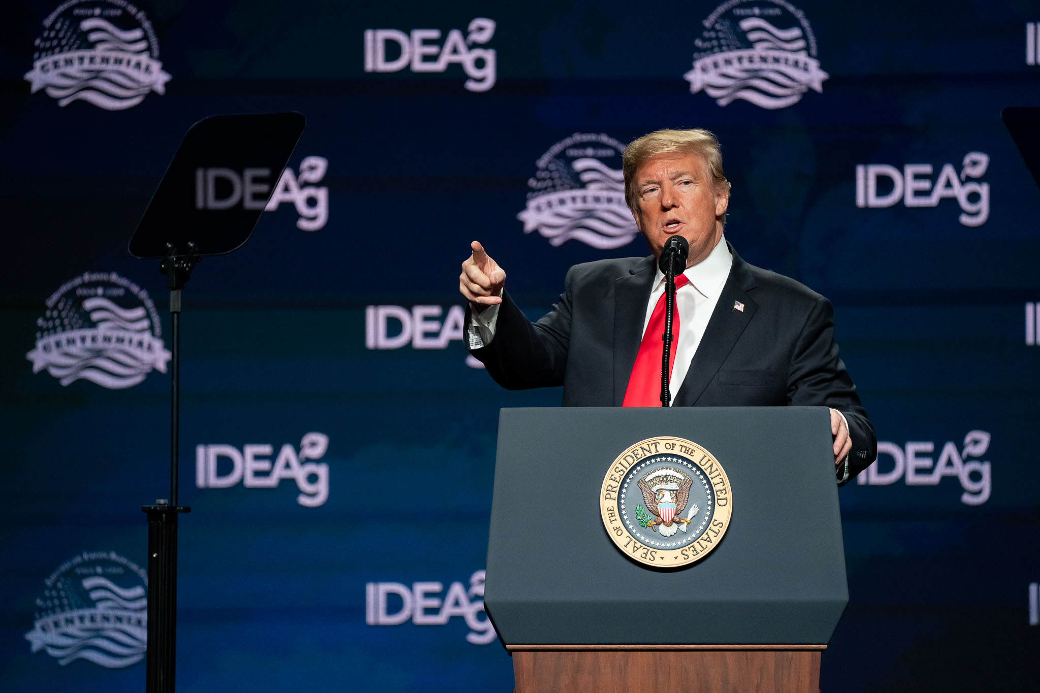 President Trump giving remarks in New Orleans. 