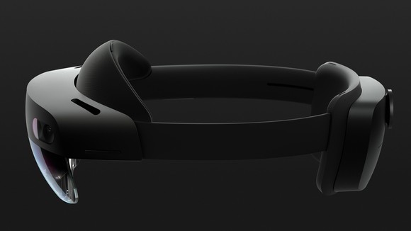 The HoloLens 2, thick goggles with a black headband