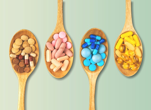Four spoonfuls of vitamins.