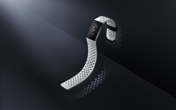 The Fitbit Charge 3.