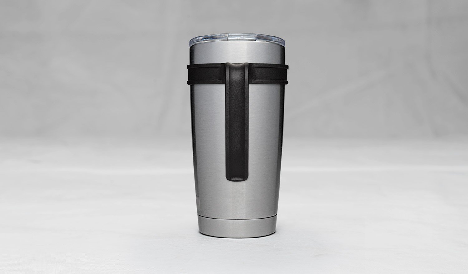 A gray Yeti thermos.