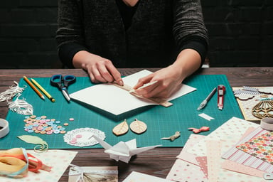 Person doing crafting
