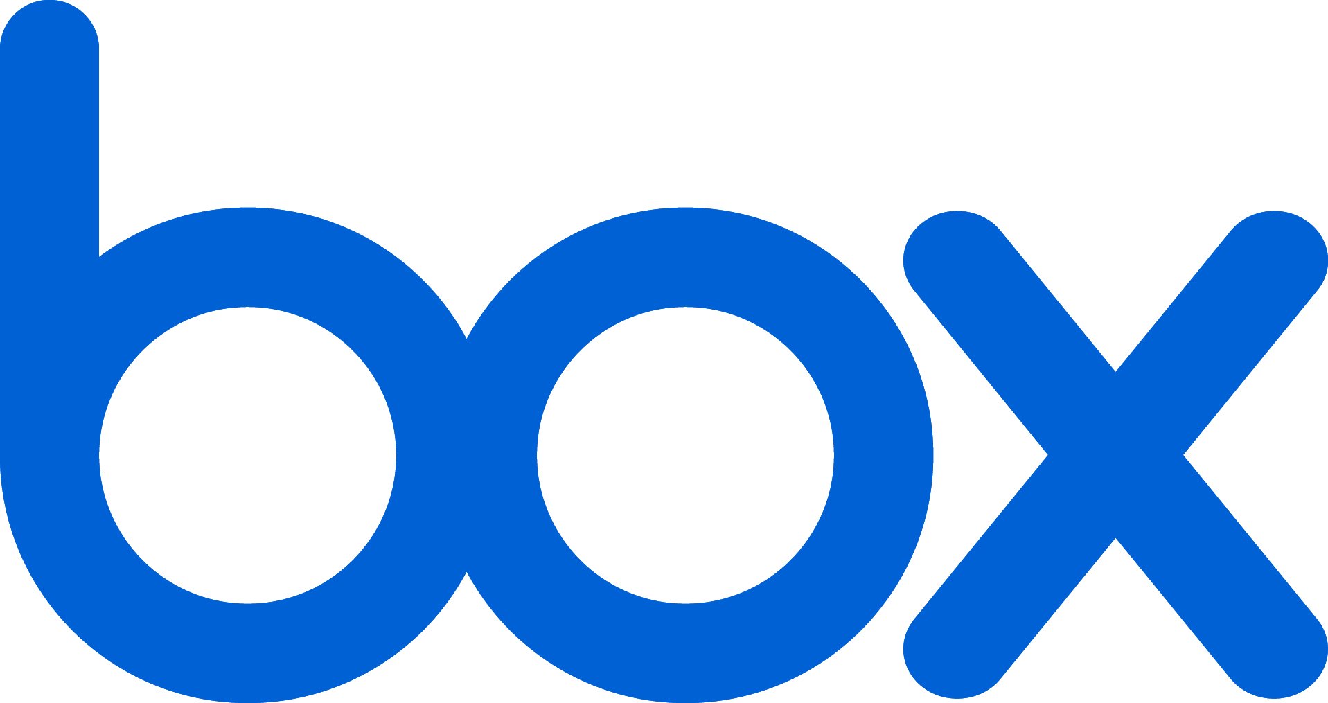 The Box Inc. logo in blue lettering against a white background.