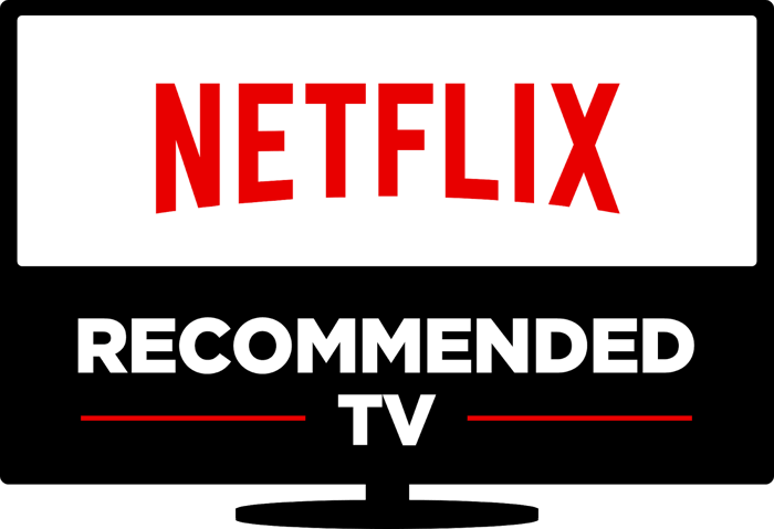 Animated screen with Netflix logo and text included.