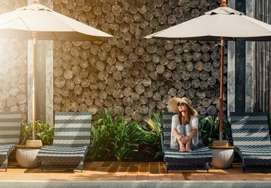 woman at a hotel