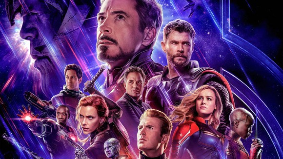 A poster featuring superheroes from Marvel's Avengers: Endgame