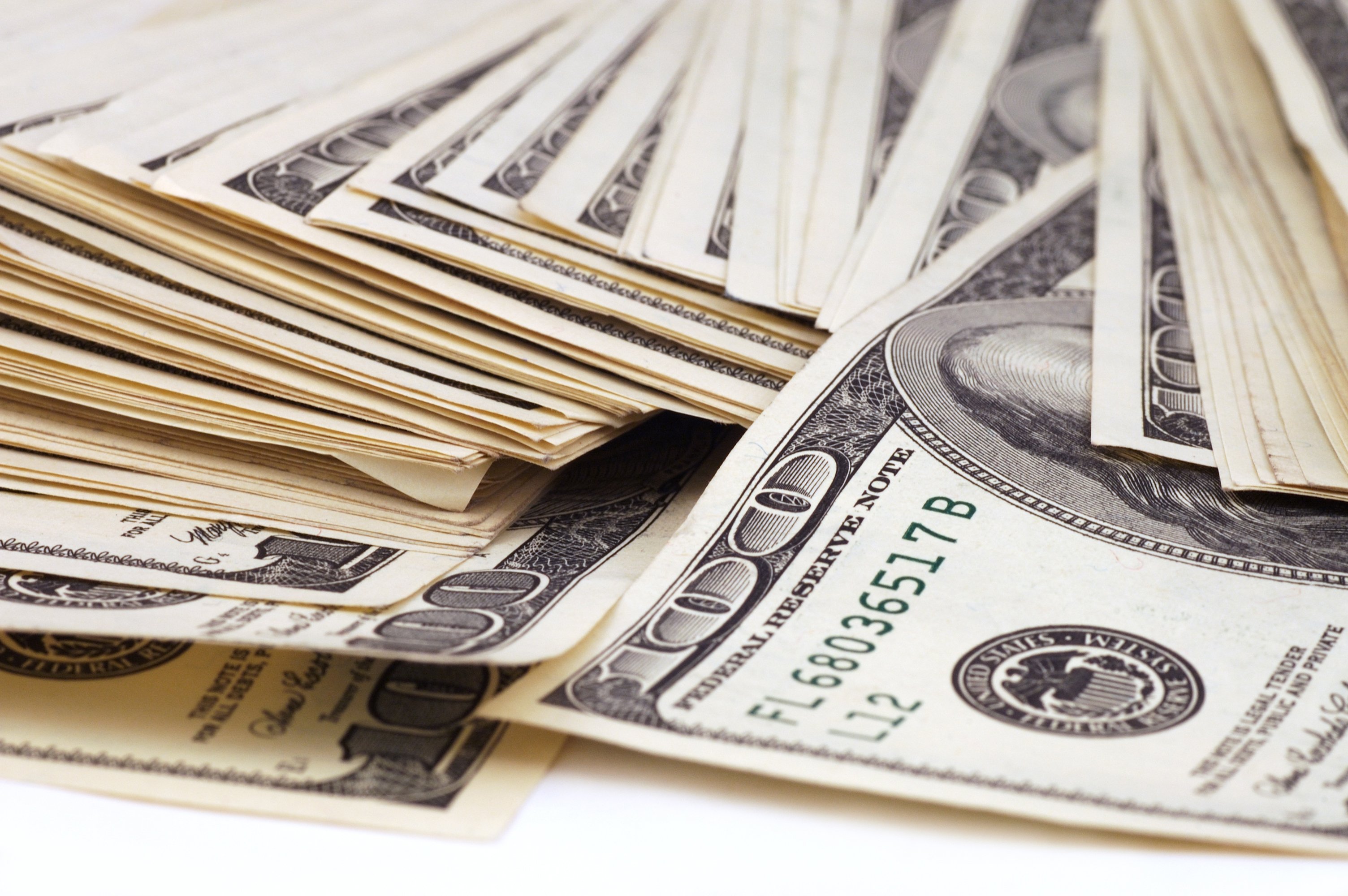 A stack of $100 bills