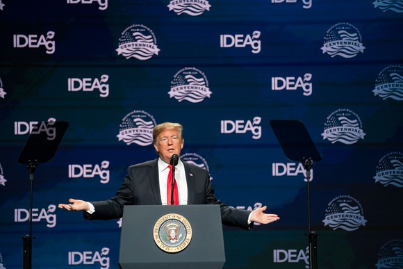 President Trump delivering remarks in New Orleans, Louisiana. 