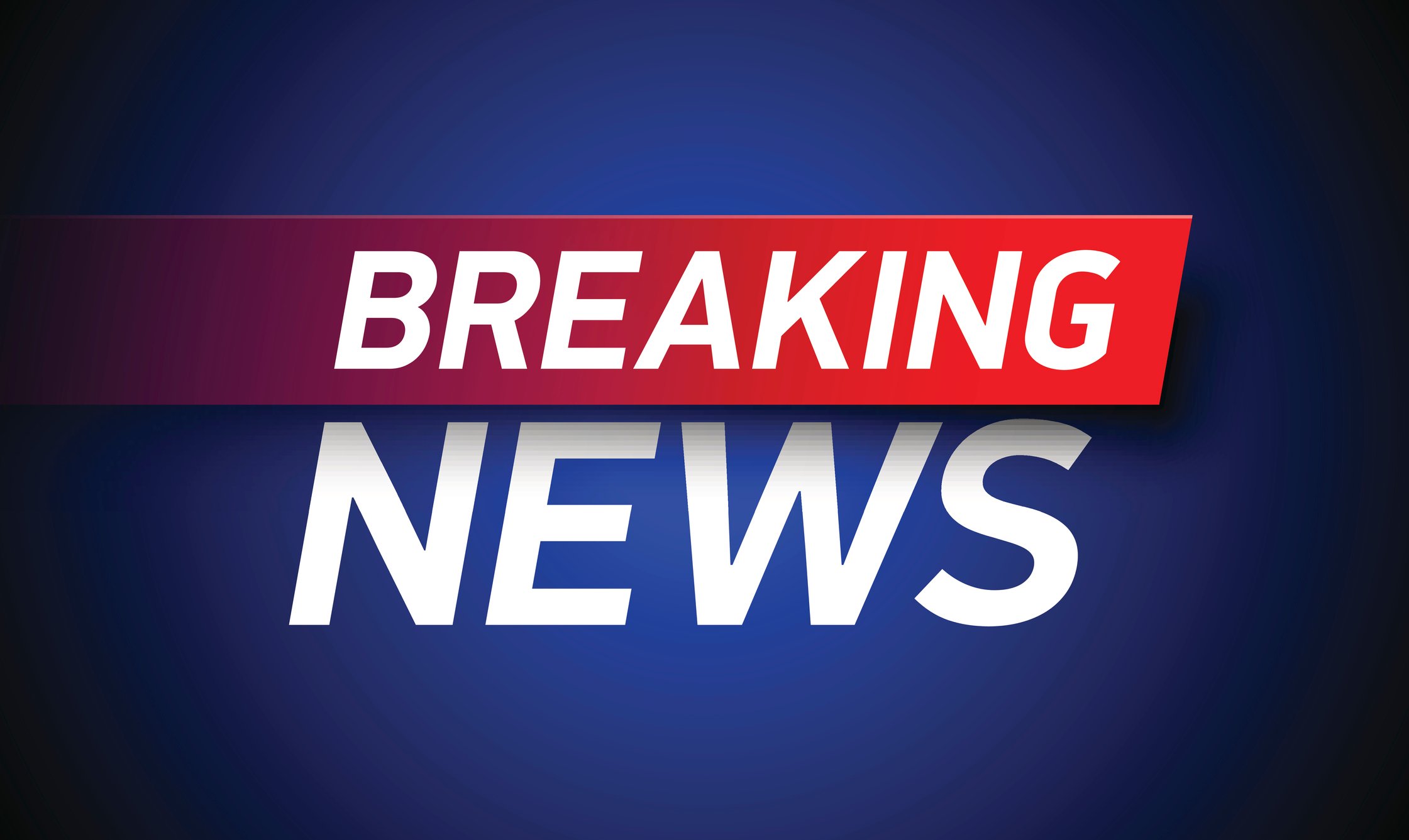 A sign reading "breaking news."