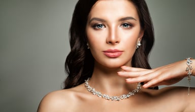 woman wearing diamonds