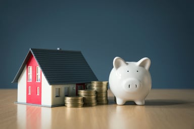 Piggy Bank with Coins