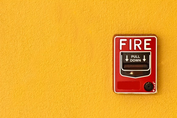 A fire alarm.